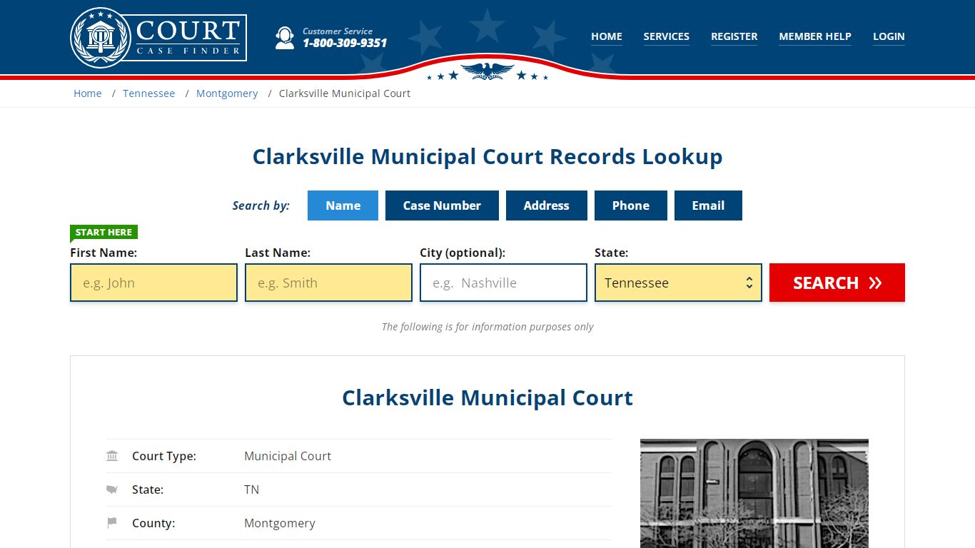 Clarksville Municipal Court Records Lookup - CourtCaseFinder.com